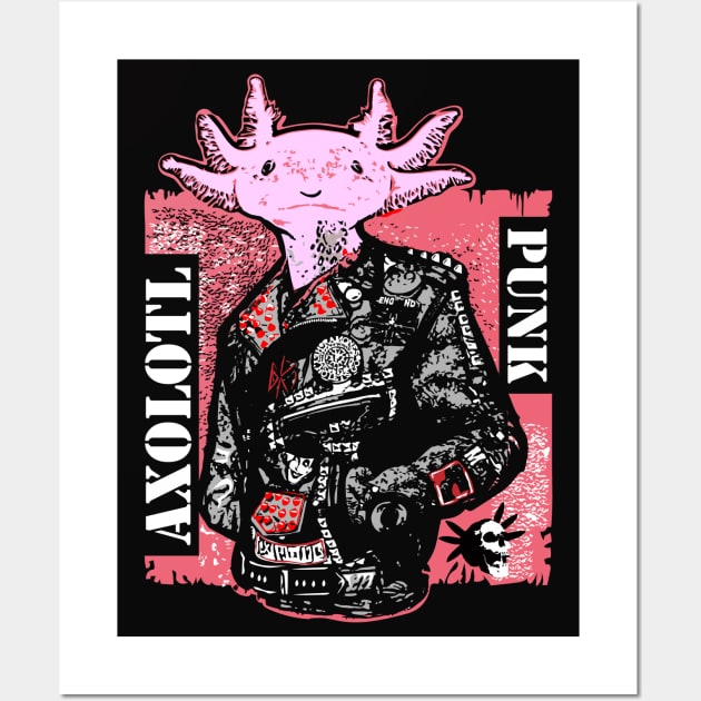 Axolotl Punk Wall Art by Errore